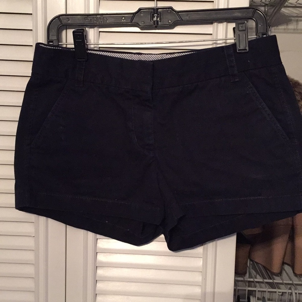 Navy J Crew Chino Shorts